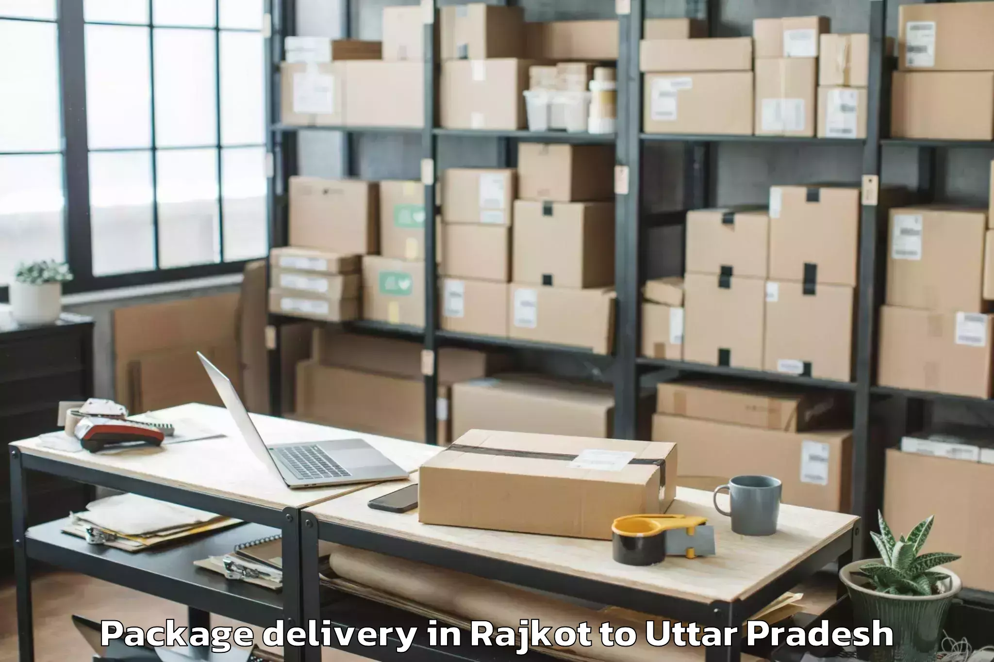 Rajkot to Shikohabad Package Delivery